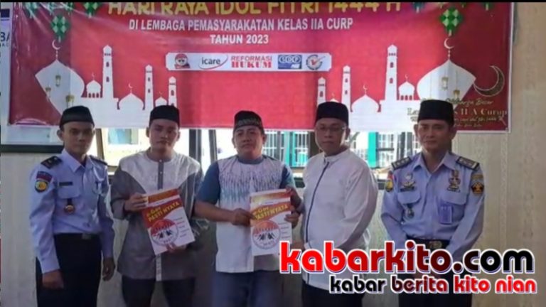425 WBP Lapas Curup Terima Remisi Lebaran, 3 Narapida Lansung Bebas
