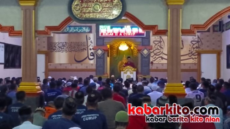 Unik ! Plt Kakanwil Kemenkumham Bengkulu Jadi Khatib Taraweh di Lapas Curup