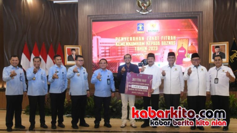 Kemenkumham Salurkan Zakat 1,4 Miliar Melalui Baznas