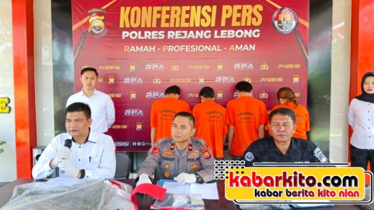 Kurun Waktu 6 Hari, 4 Pengedar Narkoba Curup Digulung, Salah Satunya Berstatus IRT