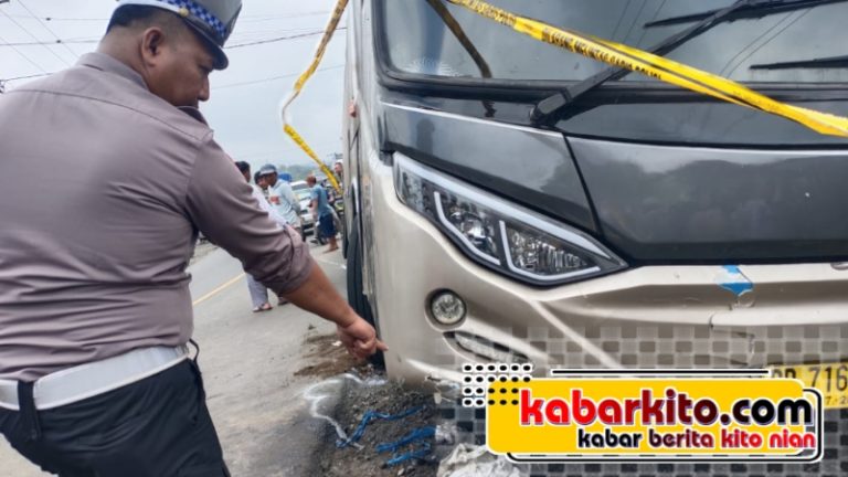 Hantam Bus Hingga Terlindas, Tukang Ojek Sayur Tewas di TKP