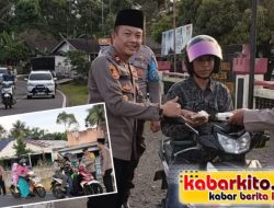 Unik! Polsek PUT Sampaikan Pesan Kamtibmas Dengan Takjil Ramadhan