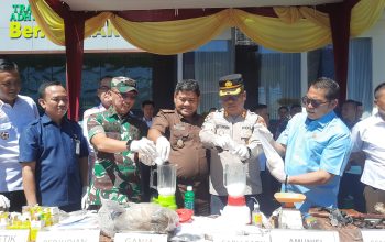 Kejari Rejang Lebong Musnahkan Barang Bukti 1,9 Kg Ganja dan 549 Gram Sabu